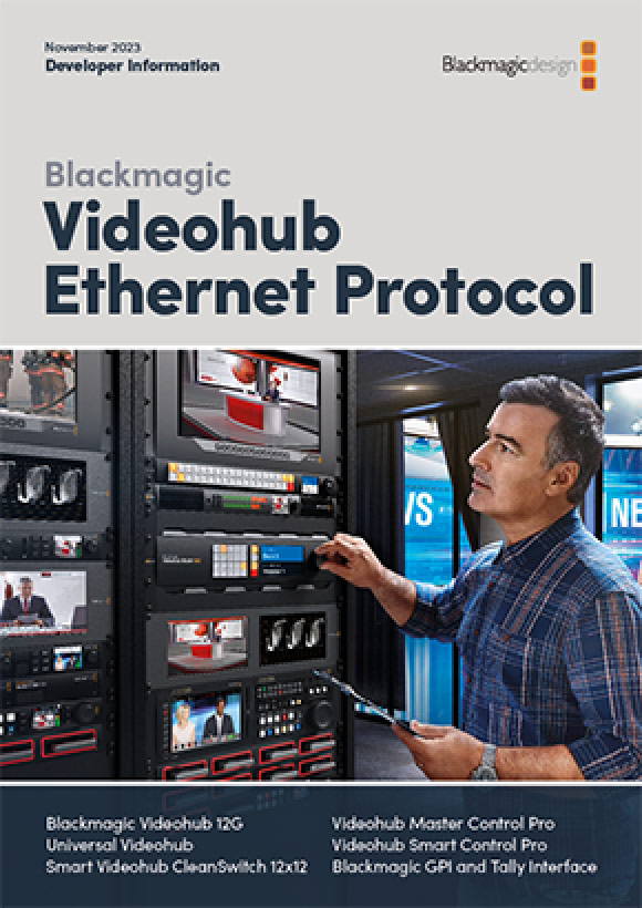Videohub Ethernet Protocol Manual Videohub ethernet protocol manual