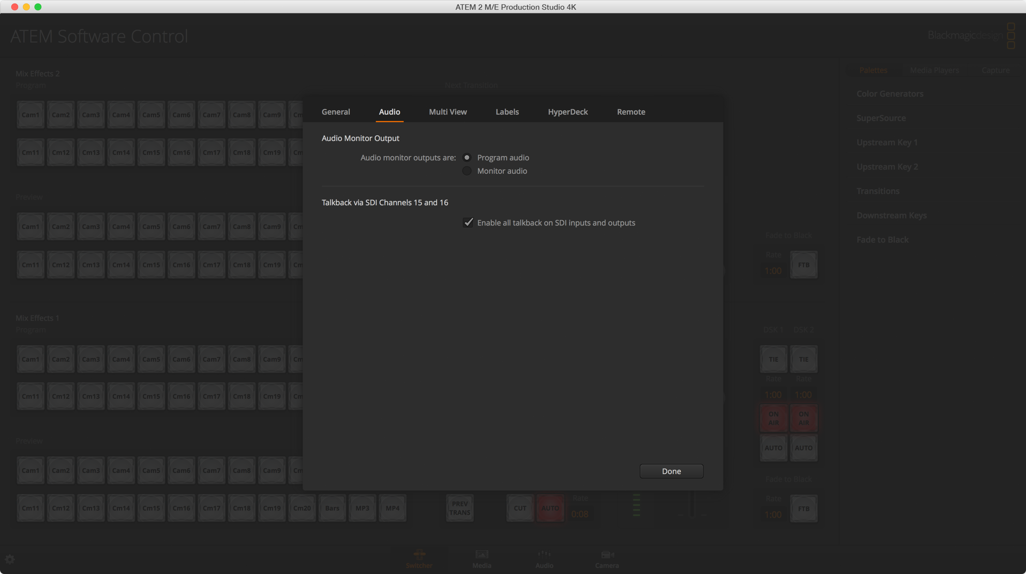 ATEM Production Studio 4K Software Blackmagic Design