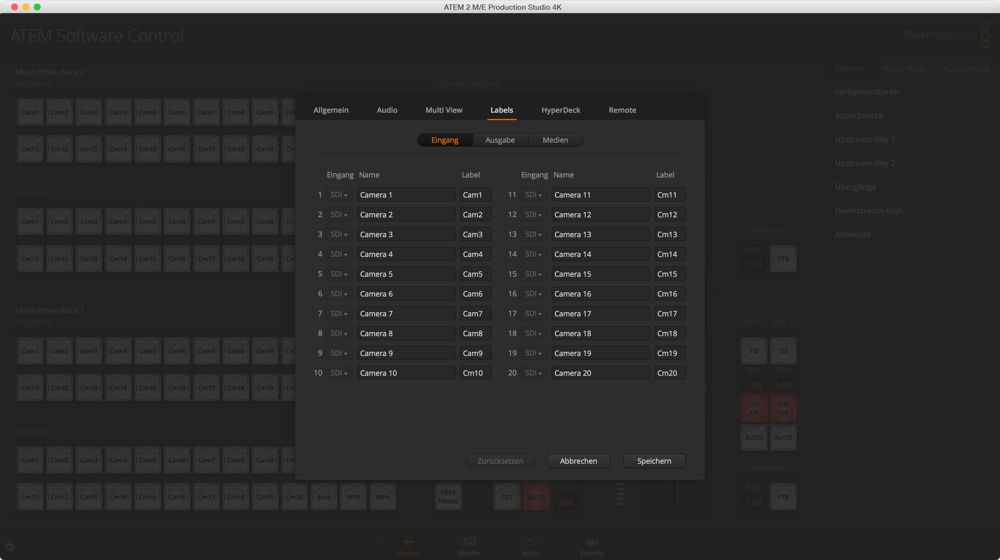 Switcher Labels