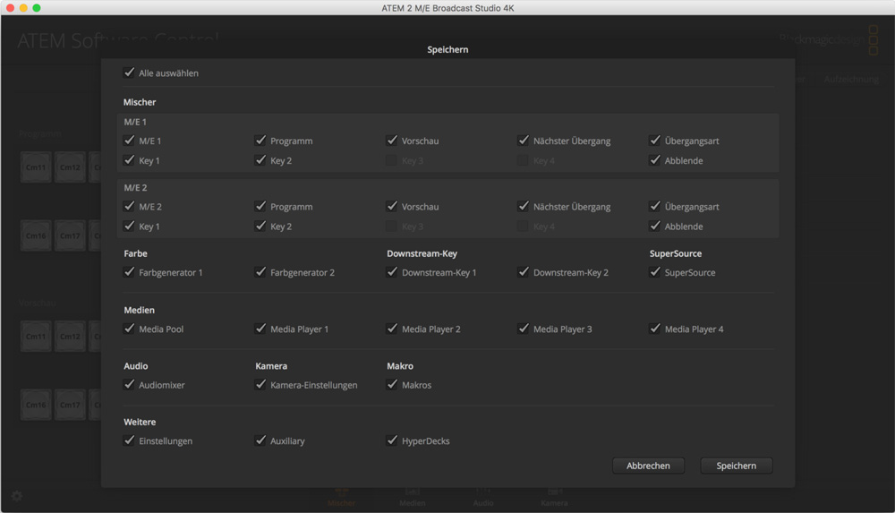 Switcher Snapshot