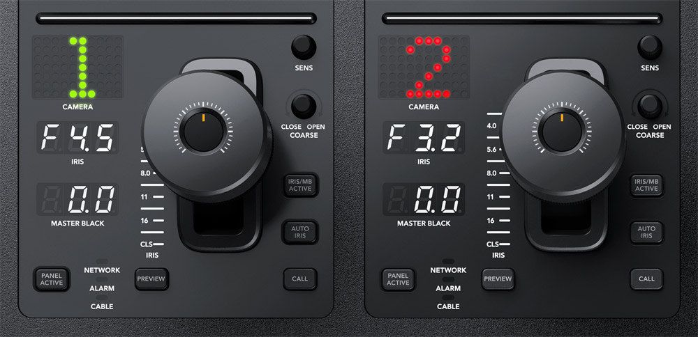 Lens and Iris Controls