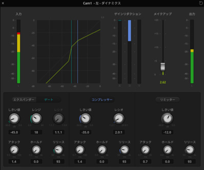 Audio dynamics screenshot