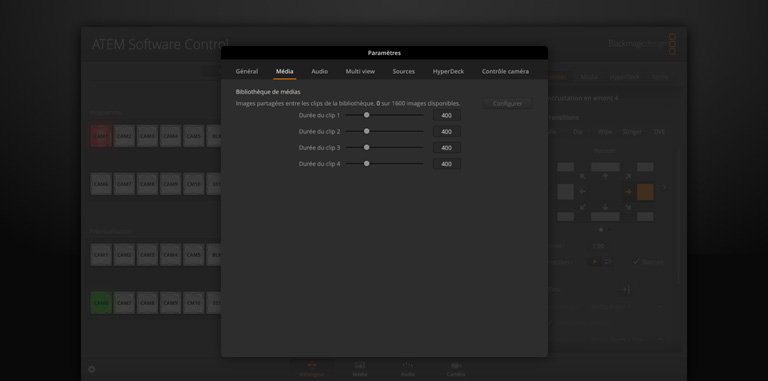 Switcher Settings - Media