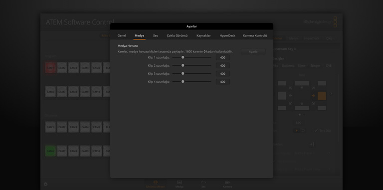 Switcher Settings - Media