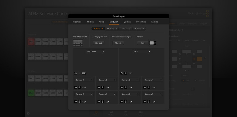 Switcher Settings - Multiview