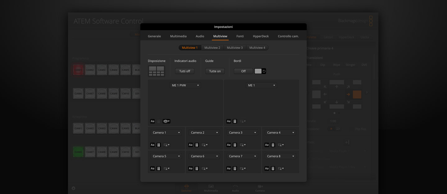 Switcher Settings - Multiview
