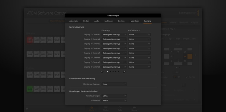 Switcher Settings - Remote