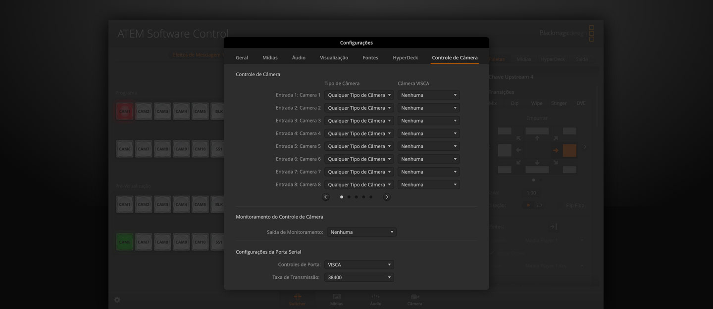 Switcher Settings - Remote