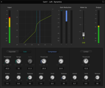 Audio dynamics screenshot