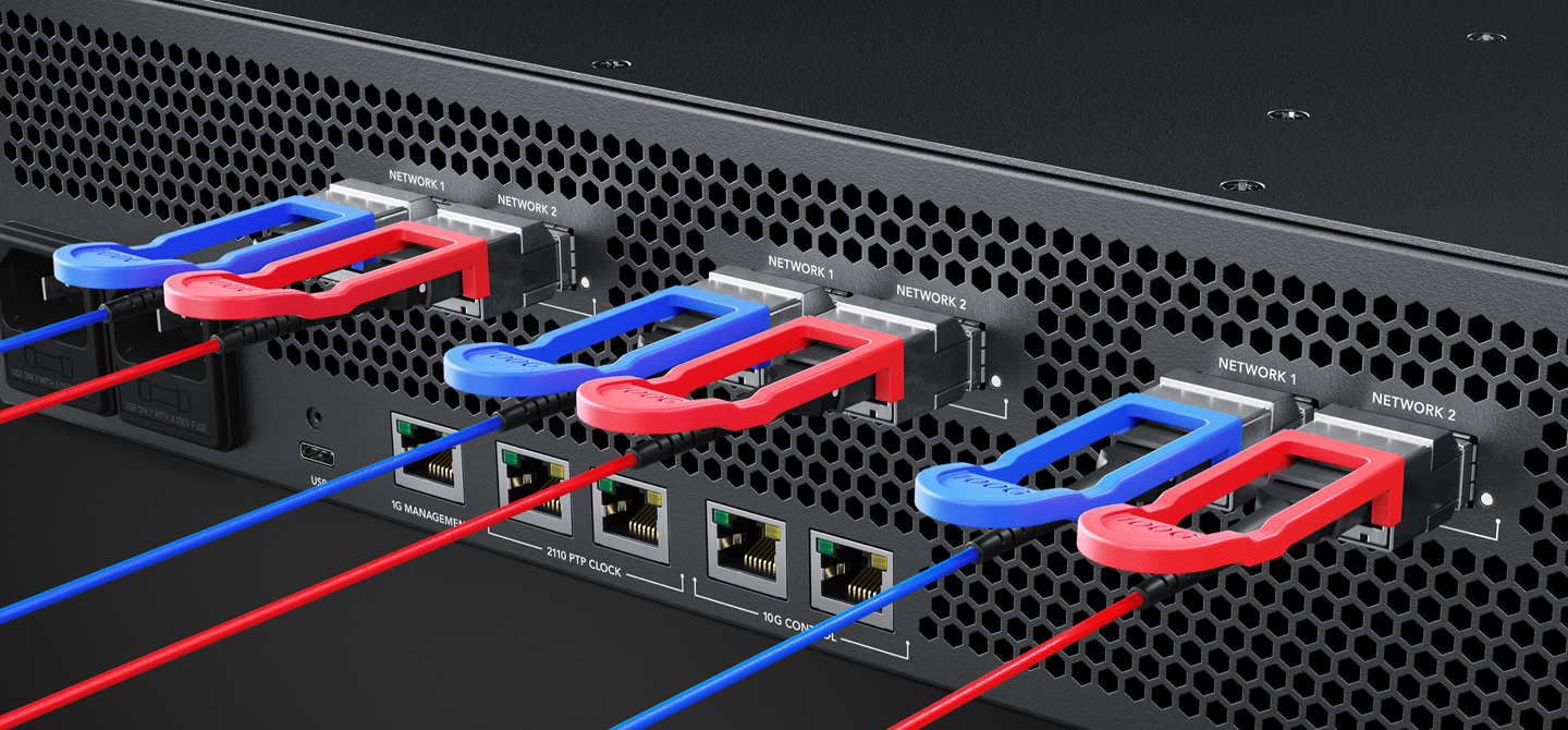 Dual 100G Ethernet Connections for Redundant SMPTE 2110!
