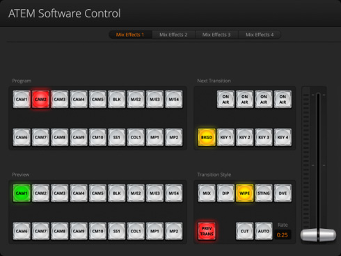 True Broadcast Style Mix Effects Switching