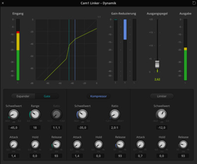 Audio dynamics screenshot