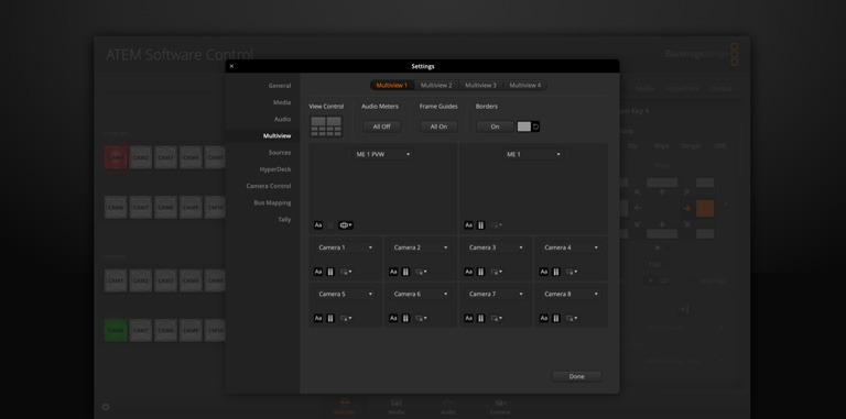 Switcher Settings - Multiview