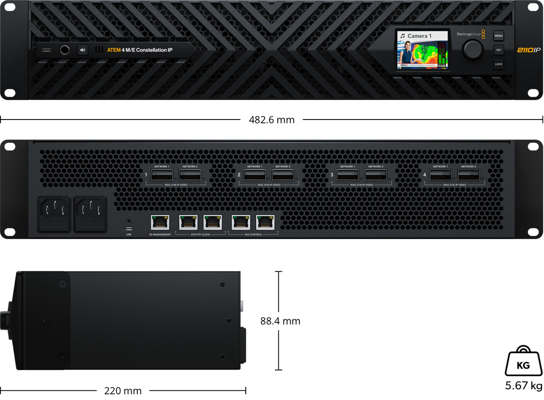 ATEM Constellation IP – 技术规格 | Blackmagic Design
