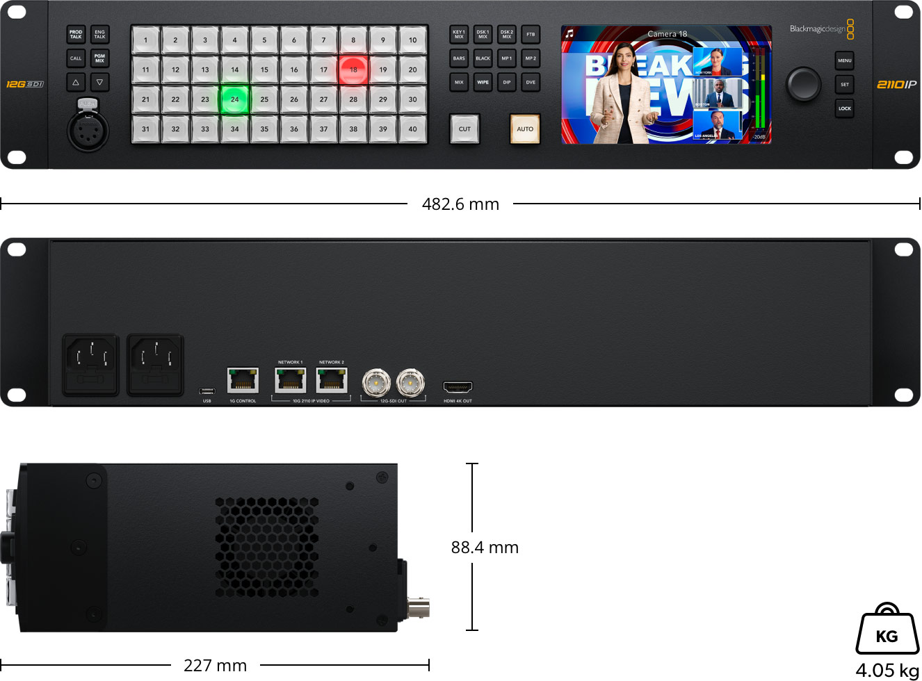 Blackmagic ATEM Monitoring Rack Panel 40 – AV Profshop