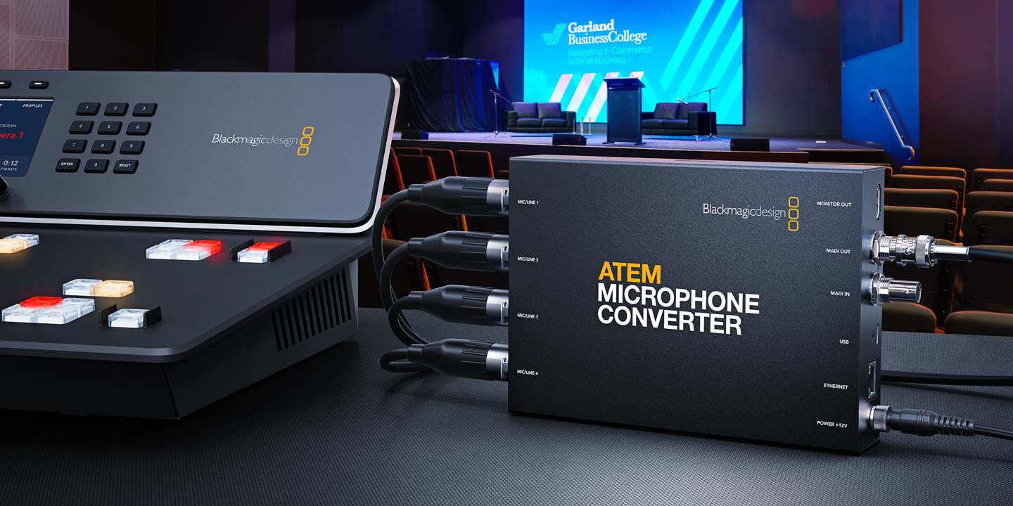 ATEM Television Studio – ATEM Microphone Converter | Blackmagic Design