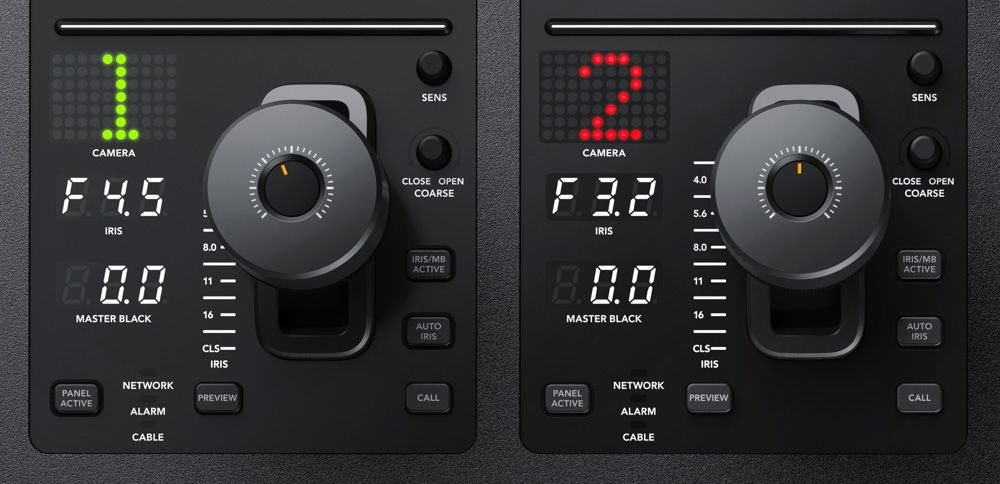 Lens and Iris Controls