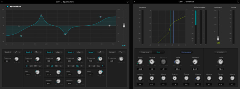 ATEM Software Audio Mixer screens