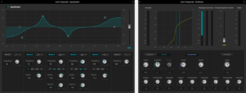 ATEM Software Audio Mixer screens