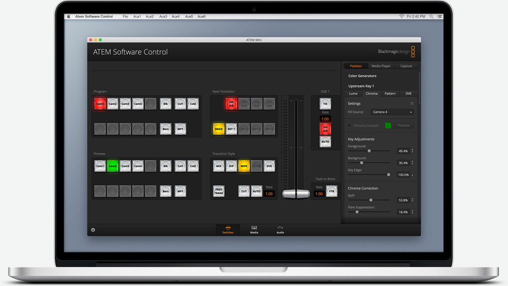 Blackmagic Switcher รุ่น ATEM mini switcher icamplus