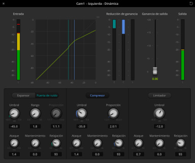 Audio dynamics screenshot