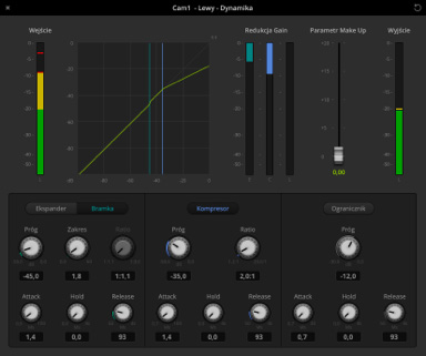 Audio dynamics screenshot