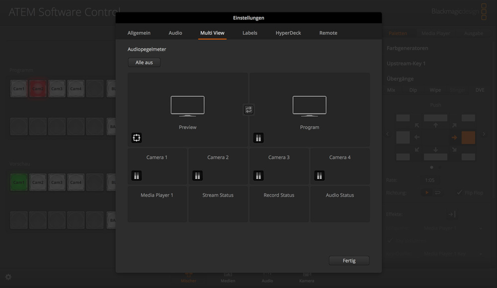 Switcher Settings - Multiview
