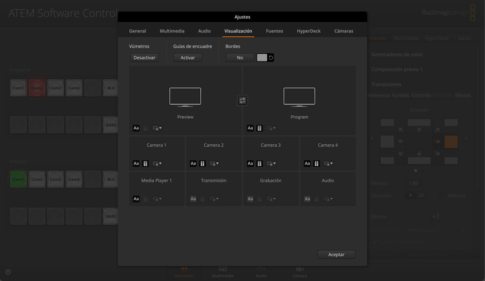 Switcher Settings - Multiview