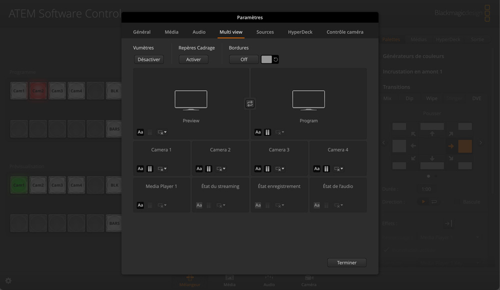 Switcher Settings - Multiview