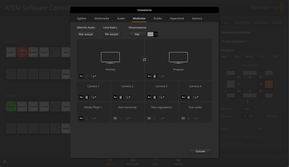 Switcher Settings - Multiview