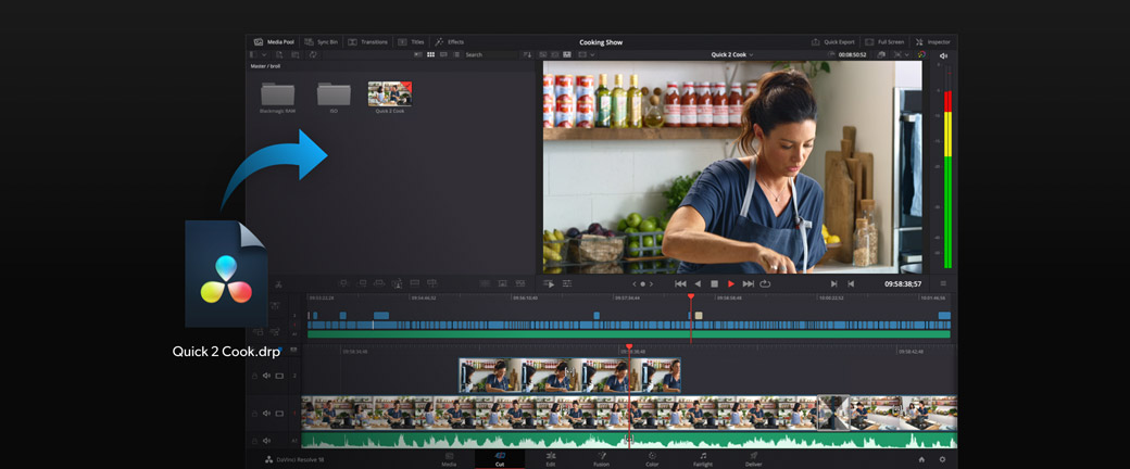 DaVinci Resolve Timeline User Interface