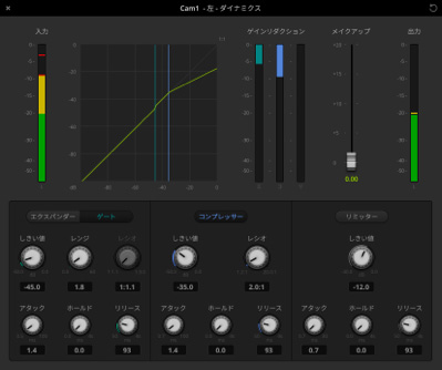 Audio dynamics screenshot