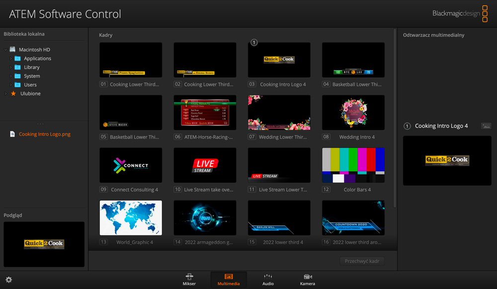 Drag and drop media to use it with your switcher!