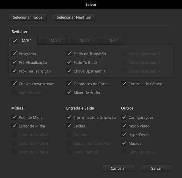 Switcher Snapshot