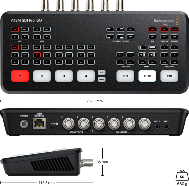 Blackmagic Design ATEM SDI PRO ISO Switcher