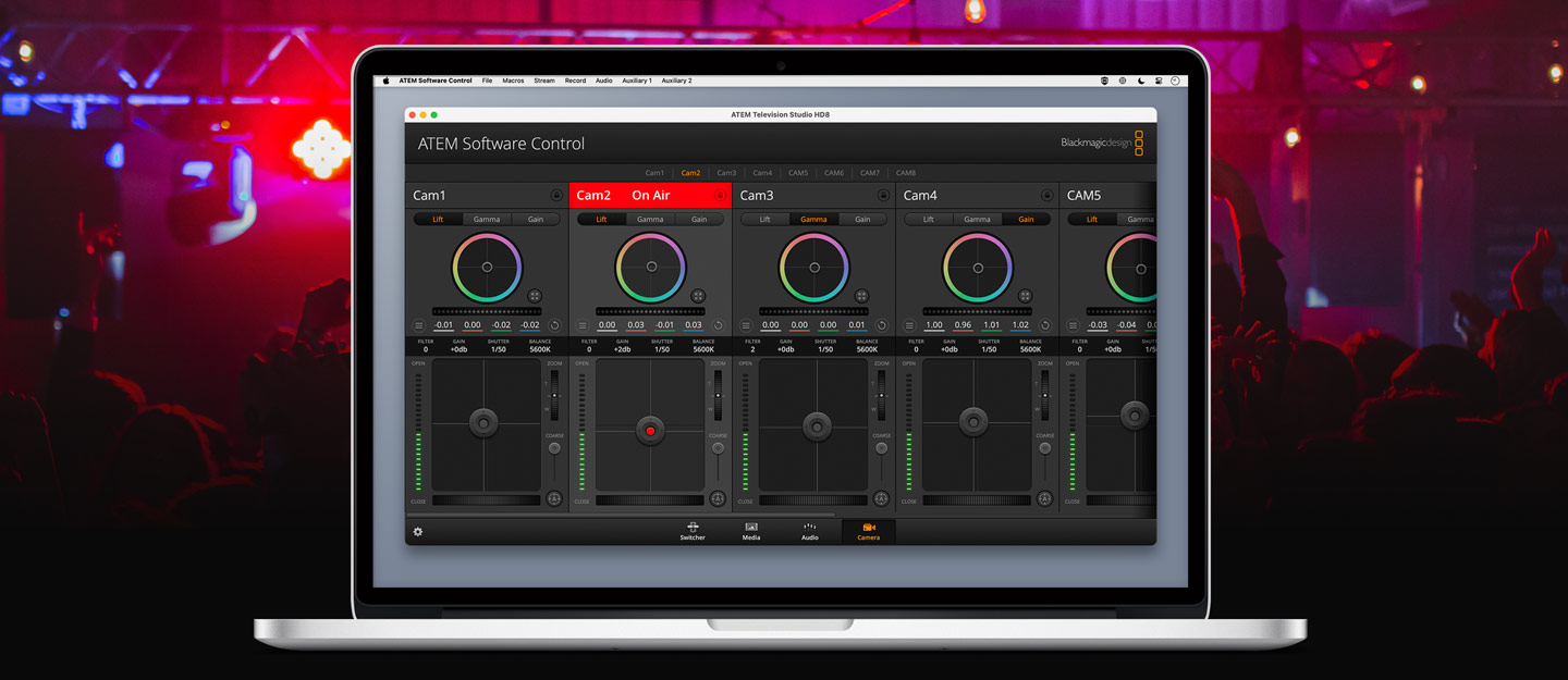 Blackmagic ATEM Television Studio HD8 ISO dengan remote camera support dan panel kontrol profesional