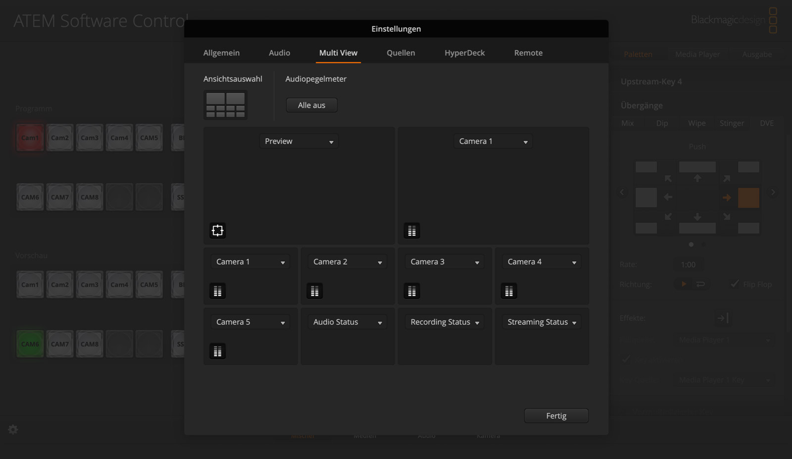 Multiview Settings Page