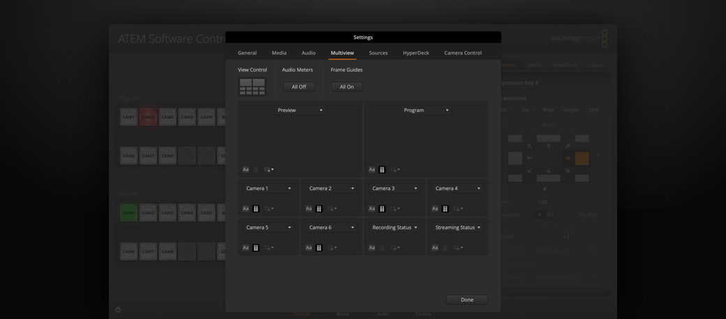 Multiview Settings Page