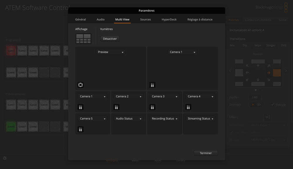 Multiview Settings Page