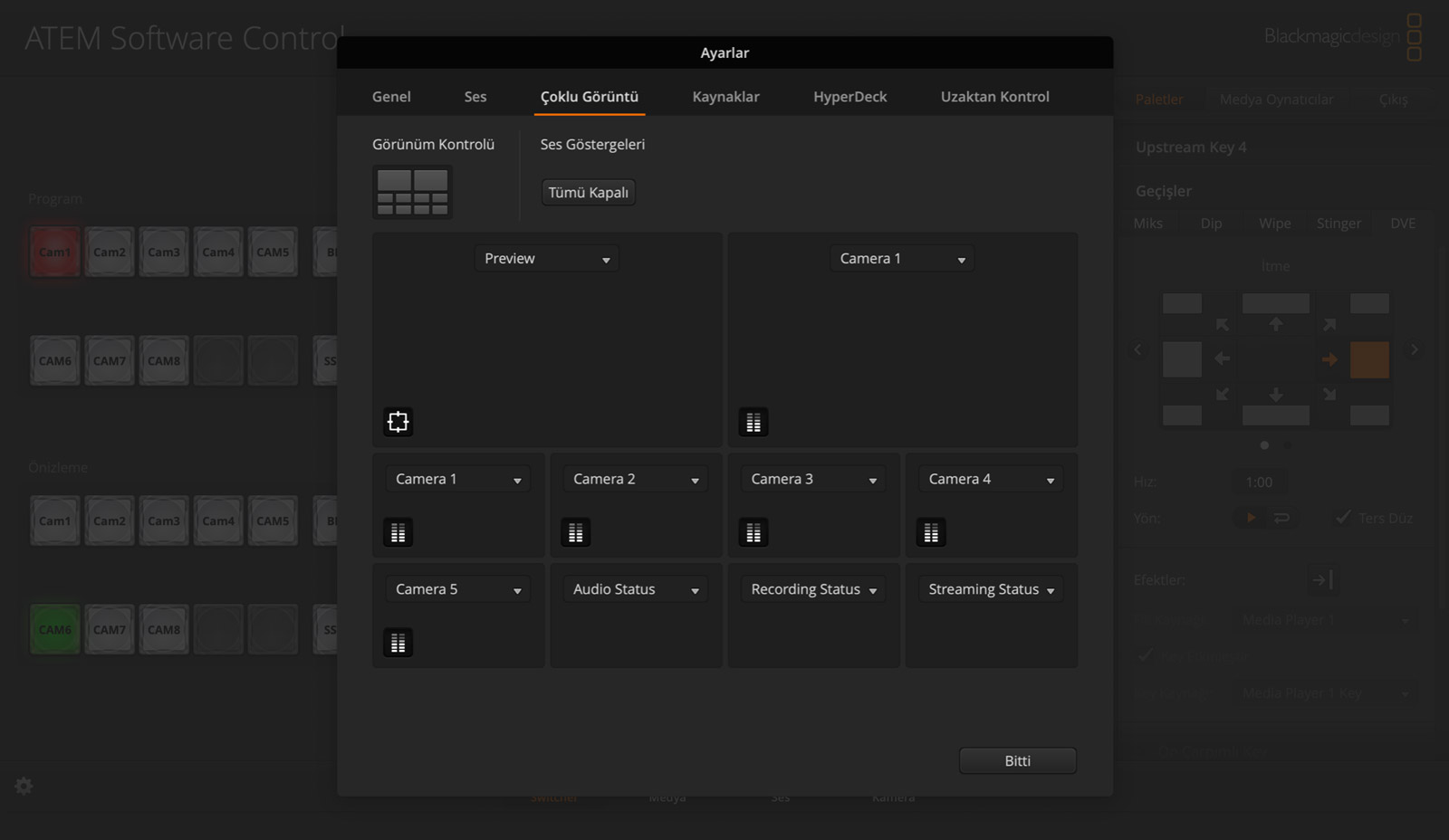 Multiview Settings Page