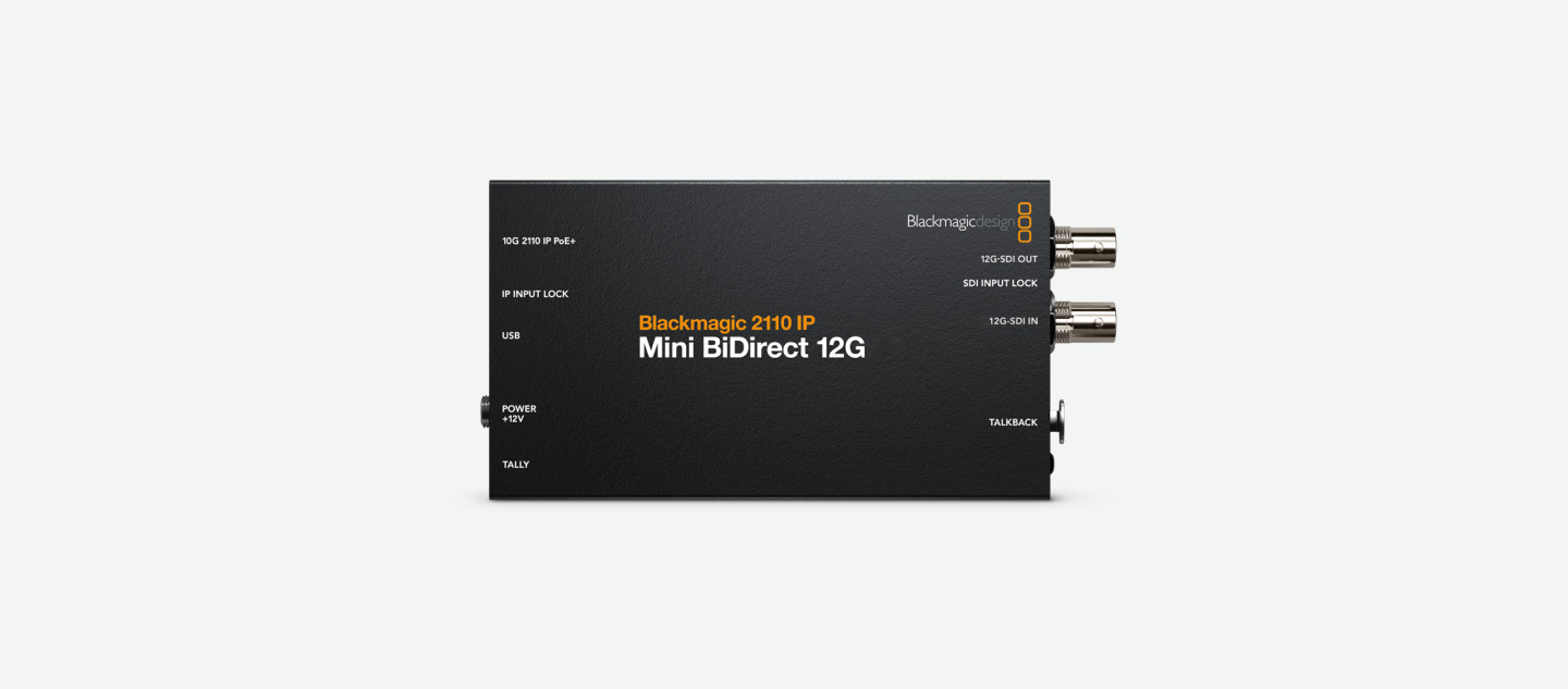 Blackmagic 2110 IP Mini BiDirect 12G Top
