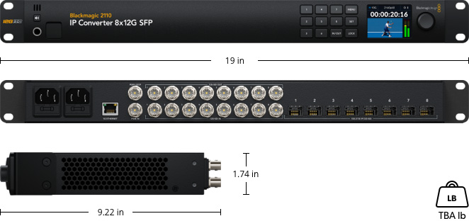 Blackmagic 2110 IP Converter 8x12G SFP