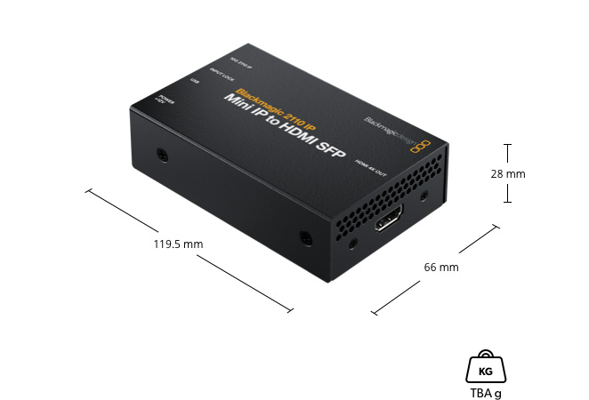 Blackmagic 2110 IP Mini IP to HDMI SFP