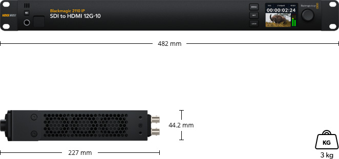 Blackmagic 2110 IP SDI to HDMI 12G-10