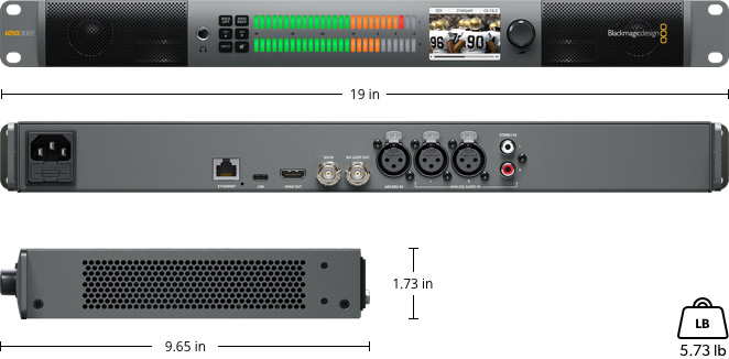 Blackmagic Audio Monitor 12G - Digital Audio Distribution 