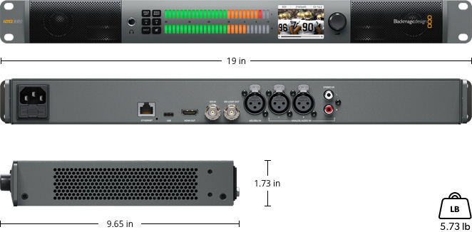 Monitor de Áudio Blackmagic 12G