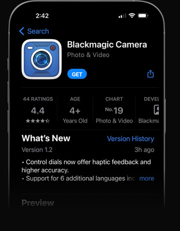 Blackmagic Camera on the App Store