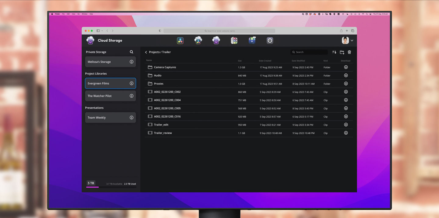 Live Sync to Blackmagic Cloud Storage