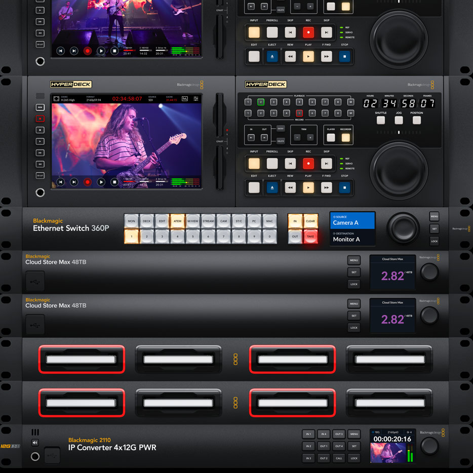 Blackmagic Design Connection Layout Blackmagic Blackmagic Ethernet Switch | Blackmagic Design