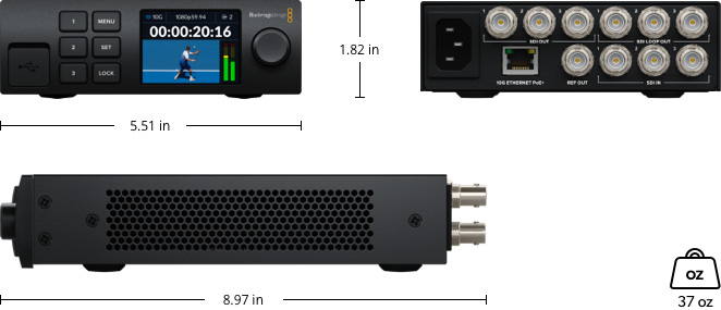 Blackmagic 2110 IP Converter 3x3G